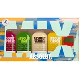 Absolut Vodka Five Set – 5er Pack Absolut Vodka Mix – Mit Raspberri, Lime, Vanilia, Citron und Watermelon– 5 x 50 ml