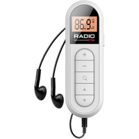 GKKICO Mini Pocket FM Radio 300MAh Wiederaufladbarer Tragbarer 76-108MHZ Radio mit Hintergrundbeleuchtetem LCD-Display und Kabelgebundenen 3,5-Mm-Kopfhörern, Einfach zu Bedienen und Langlebig