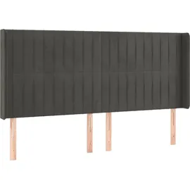 vidaXL Boxspringbett 180 x 200 cm Dunkelgrau