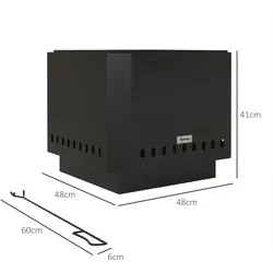 Outsunny - Feuerschale - 48L x 48B x 41H cm - schwarz