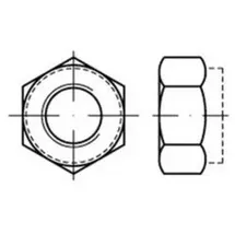 Industrial Quality Supplies Selbstsichernde Sechskantmutter M 20 x 2,5 Stahl
