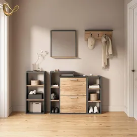 livinity® Bücherregal 30 x 80,1 cm Grau