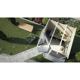 Weka Gartenhaus 229 2,09 x 2,05 m grau