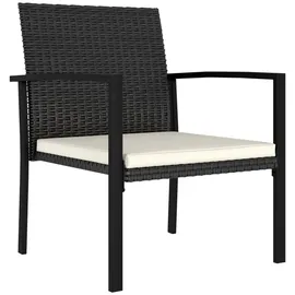vidaXL Gartenstuhl 57 x 65,5 x 21,6 cm schwarz 2 St.