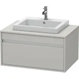 Duravit Waschtischunterschrank wandhängend „Ketho“ 80 × 42,6 × 55 cm in Betongrau Matt