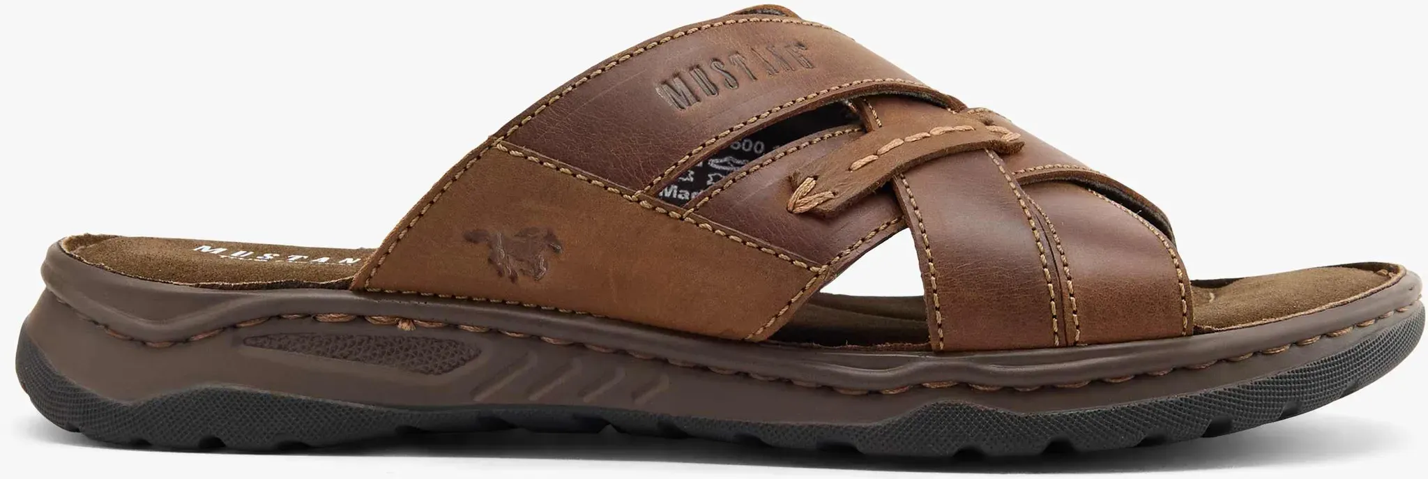 Mustang  Flache Pantolette Braun, Herren, Größe: 45 - Mustang  Flache Pantolette Braun, Herren, Größe: 45 - man - Braun