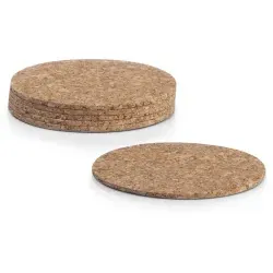 Zeller Kork-Glasuntersetzer-Set 01090 , 6-teiliges Set