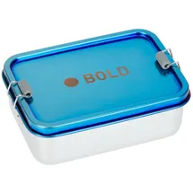 Lässig Brotdose Kinder - Edelstahl Lunchbox Stainless Steel blue/purple