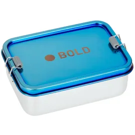 Lässig Brotdose Kinder - Edelstahl Lunchbox Stainless Steel blue/purple