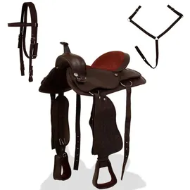 vidaXL Western-Sattel 17" Braun