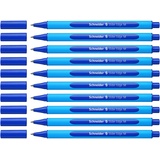 Schneider 152103 Slider Edge M Kugelschreiber (Strichstärke: M, dokumentenecht, Dreikant-Stift) 10er Packung blau