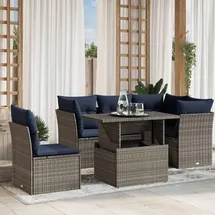 vidaXL Gartensofa-Set 6-tlg. grau