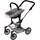 Bayer Chic 2000 Puppenautositz mit Adapter für Puppenwagen Melange grau-rosa