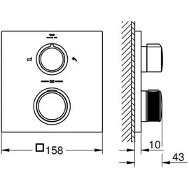 Grohe Allure chr, f Wannen-Thermostat, 2-Wege-Umstellung
