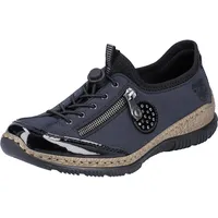 Rieker Damen N3268 Slip On Sneaker, Blau (Schwarz/Pazifik/Baltik/Schwarz 01), 41