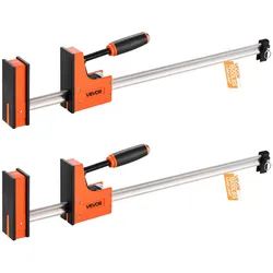 VEVOR 2 x Stangenklemmen für Holzbearbeitung 60,96cm Parallelklemmen-Set Orange