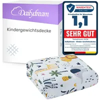 nivion gmbh Gewichtsdecke für Kinder aus 100% Baumwolle, Edition Safari