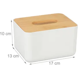 Relaxdays Tücherbox Weiß