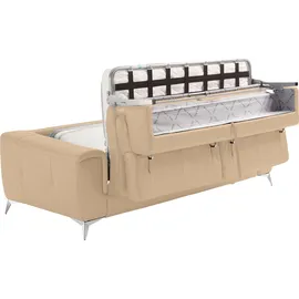 Egoitaliano Schlafcouch Mikrofaser 3-1 Garnitur Beige