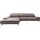 Musterring Eckcouch Leder 3-Sitzer Grau