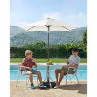 Songmics Sonnenschirm Ø 200 cm Beige