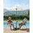 Songmics Sonnenschirm Ø 200 cm Beige