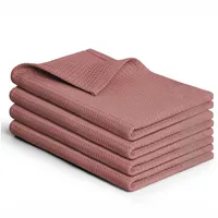 Blumtal Blumtal® Geschirrtücher 50x70 cm im 4er Set - Geschirrtücher Baumwolle 100% - Küchentücher bei 60 °C waschbar - Küchentücher Baumwolle - Trockentücher Küche - Waffeltücher - Geschirrhandtuch in rosa