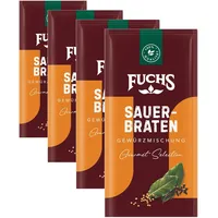 Fuchs Gewürze - Sauerbraten Gewürzmischung, Gewürz zur Zubereitung einer Marinade für 1 kg Sauerbraten - aus natürlichen Zutaten - 15 g (Packung mit 4)