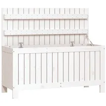 vidaXL Gartentruhe Weiß 108x42,5x54 cm Massivholz Kiefer