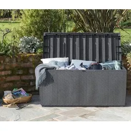 Tepro Keter Aufbewahrungsbox Capri Rattanoptik Anthrazit 305 Liter