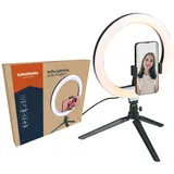 Grundig Ringlicht Grundig Selfie Ringlicht 10 Zoll - Ringlicht mit Stativ schwarz