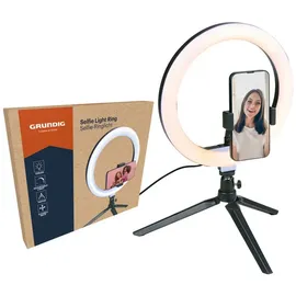 Grundig Ringlicht Grundig Selfie Ringlicht 10 Zoll - Ringlicht mit Stativ schwarz