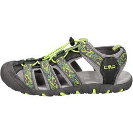 CMP Kids SAHIPH Hiking Sportliche Sandale, Grau-Limettengrün (Graffite-Lime Green), 40 EU