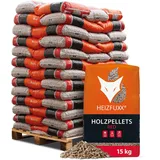 HEIZFUXX Holzpellets Red 6mm 15kg x 65 Sack 975kg 1 Palette Pellets Hartholzpellets Heizpellets Für Pelletofen Kaminpellets Ofenpellets Brennholz Pellet Säcke Sackware En Plus A1 Paligo