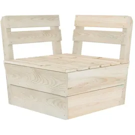 vidaXL Palettensofa Eckteil natur