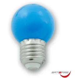 LED Leuchtmittel G45 - blau - E27 - 1W | SATISFIRE