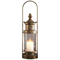 Dekoleidenschaft Laterne Gold aus Metall & Glas, 54 cm