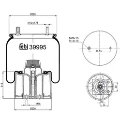 Febi Bilstein Federbalg, Luftfederung [Hersteller-Nr. 39995]