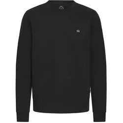 Longpullover KRONSTADT "Sweater KSRichards", Herren, Gr. M, schwarz, Obermaterial: 60% Baumwolle CO. 40% Polyester PES., Pullover Longpullover