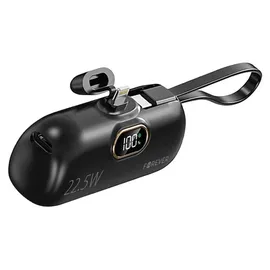 Forever Mini Powerbank MTB-100 22.5W 5000 mAh Lightning für iphone schwarz