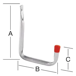 VORMANN Wandhaken U-Form ohne Gummierung 82 mm STA verz - 001450002Z