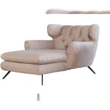 KAWOLA Longseat CHARME Cord 130 x 95 x 160 cm grau gepolstert
