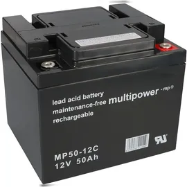 Multipower Elektromobil Scooter Batterie Akku 12V 50 AH zyklenfest