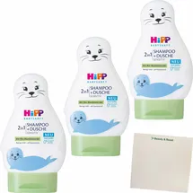 HiPP usy Bundle für Hipp Babysanft Shampoo & Dusche 3er Pack (3x200ml Flasche) + usy Block
