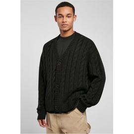 URBAN CLASSICS Herren Boxy Cardigan Sweatshirts, black, 5XL