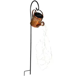 Haushalt International HI 70418 LED Solar Giesskanne mit 37 warmweissen LEDs