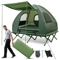 Costway Campingliege Feldbett Grün