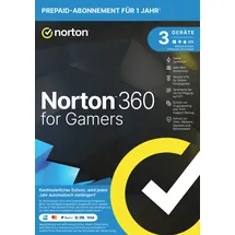 NortonLifeLock 360 for Gamers 2025 3 Geräte 1 Jahr DE Win Mac Android iOS