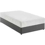Atlantic Home Collection Boxbett "BELINA", grau (anthrazit), B:100cm L:200cm, 100% PES, ATLANTIC HOME COLLECTION, Komplettbetten, mit Taschenfederkernmatratze und geräumigem Bettkasten