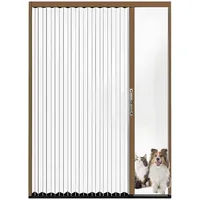 Falttür Innentür ohne Bohren, Transparente Schiebetür Komplettset mit Schloss, Maßanfertigung Alu Falttüren Raumteiler für Duschkabine, Badezimmer, Küche, Kleiderschrank